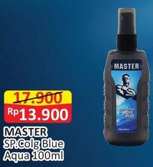 Promo Harga MASTER Spray Cologne Blue Aqua 100 ml - Alfamart