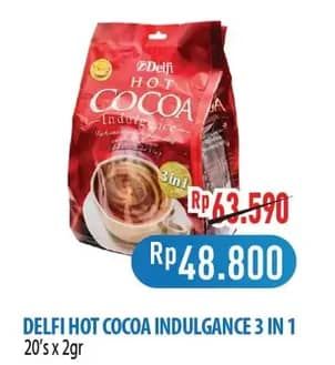 Promo Harga Delfi Hot Cocoa Indulgence per 20 sachet 25 gr - Hypermart