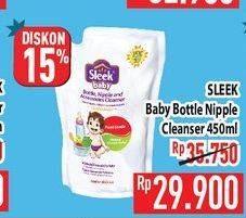 Promo Harga Sleek Baby Bottle, Nipple and Accessories Cleanser 450 ml - Hypermart