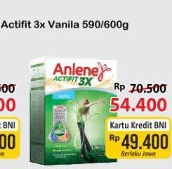 Promo Harga ANLENE Actifit 3x High Calcium Vanilla 600 gr - Alfamart