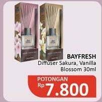 Promo Harga BAYFRESH Reed Diffuser Regular Sakura Bloom, Vanilla Bean 30 ml - Alfamidi
