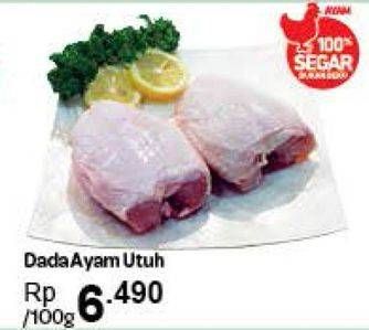 Promo Harga Dada Ayam Utuh per 100 gr - Carrefour