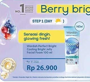 Promo Harga Wardah Perfect Bright Facial Foam Cooling Bright Jelly 100 ml - Indomaret