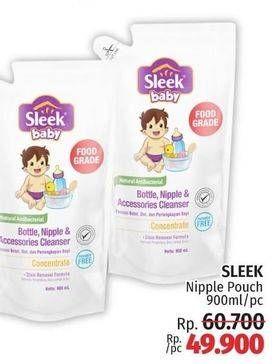 Promo Harga Sleek Baby Bottle, Nipple and Accessories Cleanser 900 ml - LotteMart