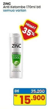 Promo Harga Zinc Shampoo All Variants 170 ml - Indomaret