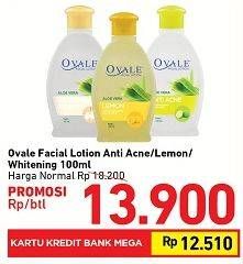 Promo Harga OVALE Facial Lotion Anti Acne, Lemon, Whitening Bengkoang 100 ml - Carrefour