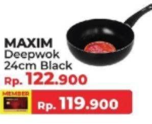 Promo Harga MAXIM Deep Wok 24cm Black  - Yogya