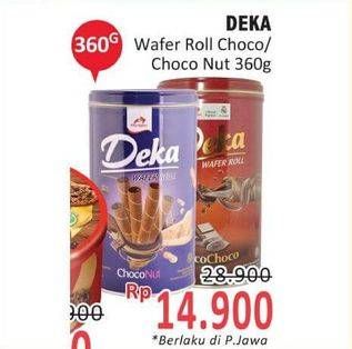Promo Harga Dua Kelinci Deka Wafer Roll Choco Choco, Choco Nut 360 gr - Indomaret
