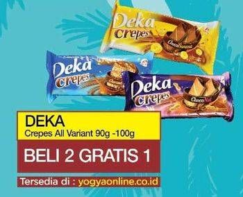 Promo Harga DUA KELINCI Deka Crepes All Variants per 3 pouch 100 gr - Yogya