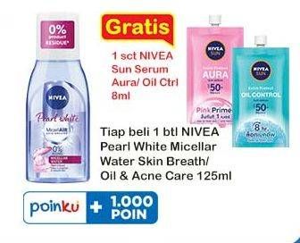 Promo Harga Nivea MicellAir Skin Breathe Micellar Water Pearl White 125 ml - Indomaret
