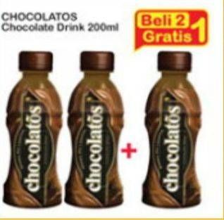 Promo Harga CHOCOLATOS Chocolate Ready To Drink 200 ml - Indomaret