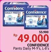Promo Harga Confidence Adult Pants Daily Fresh L8, M9 8 pcs - Alfamidi