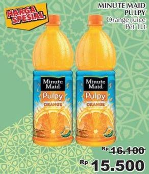Promo Harga MINUTE MAID Juice Pulpy Pulpy Orange 1000 ml - Giant