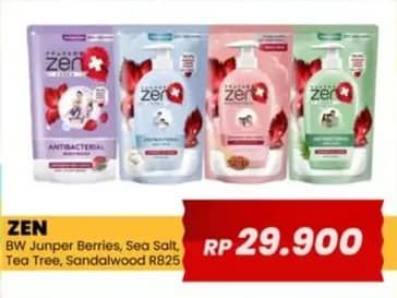 Promo Harga ZEN Anti Bacterial Body Wash Shiso Sea Salt, Red Shiso Juniper Berries, Shiso Tea Tree, Shiso Sandalwood 800 ml - Yogya