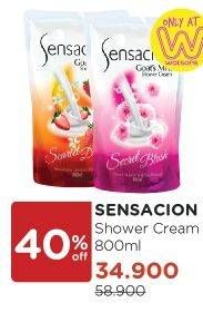 Promo Harga SENSACION Shower Cream Refill All Variants 800 ml - Watsons