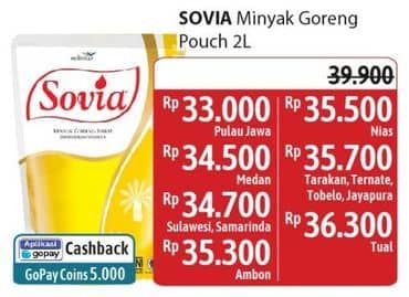 Promo Harga Sovia Minyak Goreng 2000 ml - Alfamidi