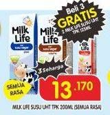 Promo Harga MILK LIFE Fresh Milk All Variants 200 ml - Superindo