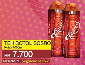 Promo Harga Sosro Teh Botol 1000 ml - Yogya