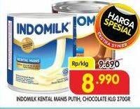 Promo Harga INDOMILK Susu Kental Manis Cokelat, Plain 370 gr - Superindo