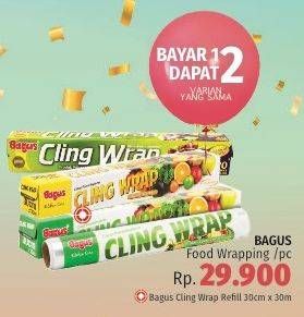 Promo Harga BAGUS Cling Wrap 30x30cm  - LotteMart