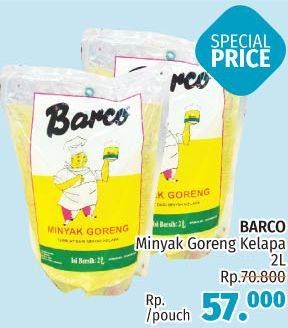 Promo Harga BARCO Minyak Goreng Kelapa 2 ltr - LotteMart