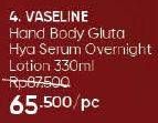 Promo Harga Vaseline Healthy Bright Gluta-Hya Lotion Overnight Radiance 330 ml - Guardian