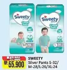 Promo Harga Sweety Silver Pants S32, XL24, L26, M28 24 pcs - Alfamart