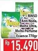 Promo Harga RINSO Detergen Bubuk Anti Noda, Perfume Essence, Molto 770 gr - Hypermart