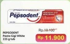 Promo Harga Pepsodent Pasta Gigi Pencegah Gigi Berlubang White 225 gr - Indomaret