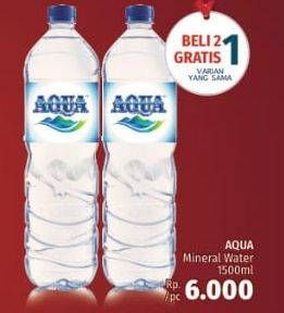 Promo Harga AQUA Air Mineral 1500 ml - LotteMart