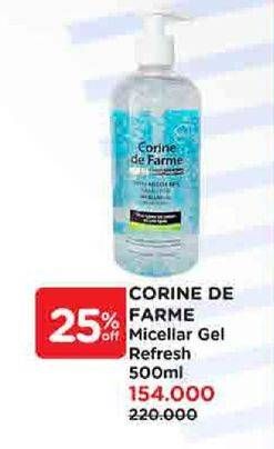 Promo Harga Corine De Farme Micellar Gel Refreshing 500 ml - Watsons