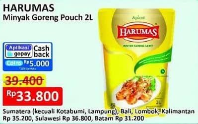 Promo Harga Harumas Minyak Goreng 2000 ml - Alfamart