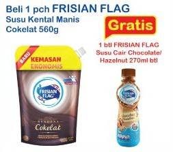 Promo Harga FRISIAN FLAG Susu Kental Manis Cokelat 560 gr - Indomaret