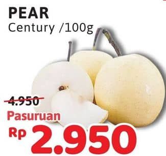 Promo Harga Pear Century per 100 gr - Alfamidi