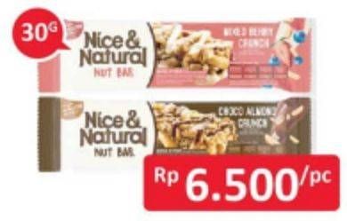 Promo Harga NICE & NATURAL Nut Bar 30 gr - Alfamidi