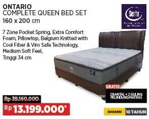 Promo Harga Serta Ontario Complete Queen Bed Set  - COURTS