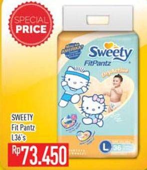Promo Harga SWEETY Fit Pantz Dry Active L36 36 pcs - Hypermart