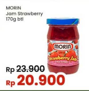 Promo Harga Morin Jam Strawberry 170 gr - Indomaret