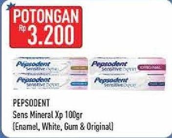 Promo Harga PEPSODENT Pasta Gigi Sensitive Expert Enamel Care, Whitening, Gum Care, Original 100 gr - Hypermart