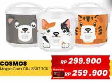 Promo Harga Cosmos CRJ-3307 Rice Cooker TCK 1800 ml - Yogya