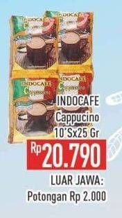 Promo Harga Indocafe Cappuccino per 10 sachet 25 gr - Hypermart