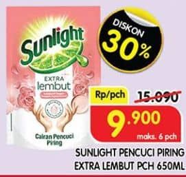 Promo Harga Sunlight Pencuci Piring Extra Lembut 650 ml - Superindo