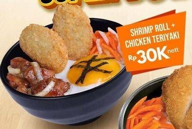 Promo Harga Shrimp Roll + Chicken Teriyaki   - HokBen