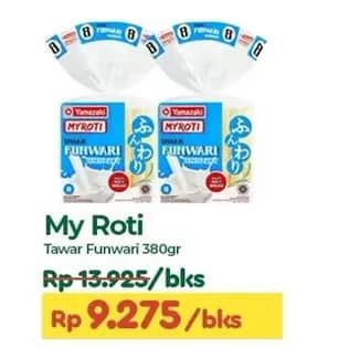 Promo Harga My Roti Roti Tawar Funwari 380 gr - TIP TOP