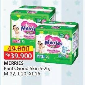 Promo Harga Merries Pants Good Skin S26, M22, L20, XL16 16 pcs - Alfamart