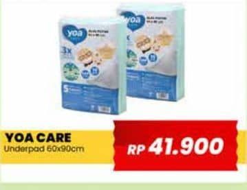 Promo Harga YOA Underpad 60 X 90 Cm 10 pcs - Yogya