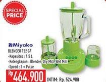 Promo Harga MIYAKO BL 152 Blender GF 1500 ml - Hypermart