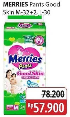 Promo Harga Merries Pants Good Skin M34, L30 30 pcs - Alfamidi