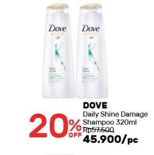 Promo Harga DOVE Shampoo Daily Shine 320 ml - Guardian
