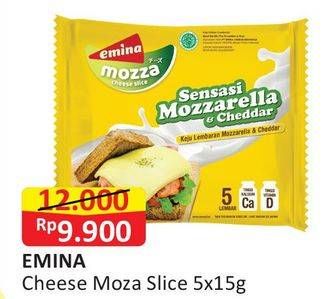 Promo Harga EMINA Cheese Slice Mozza 5 pcs - Alfamart